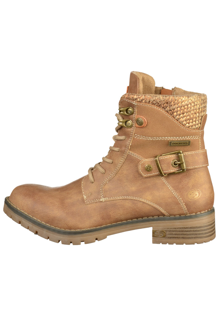 Dockers Stiefelette Lederimitat/Textil Beige - surf4shoes