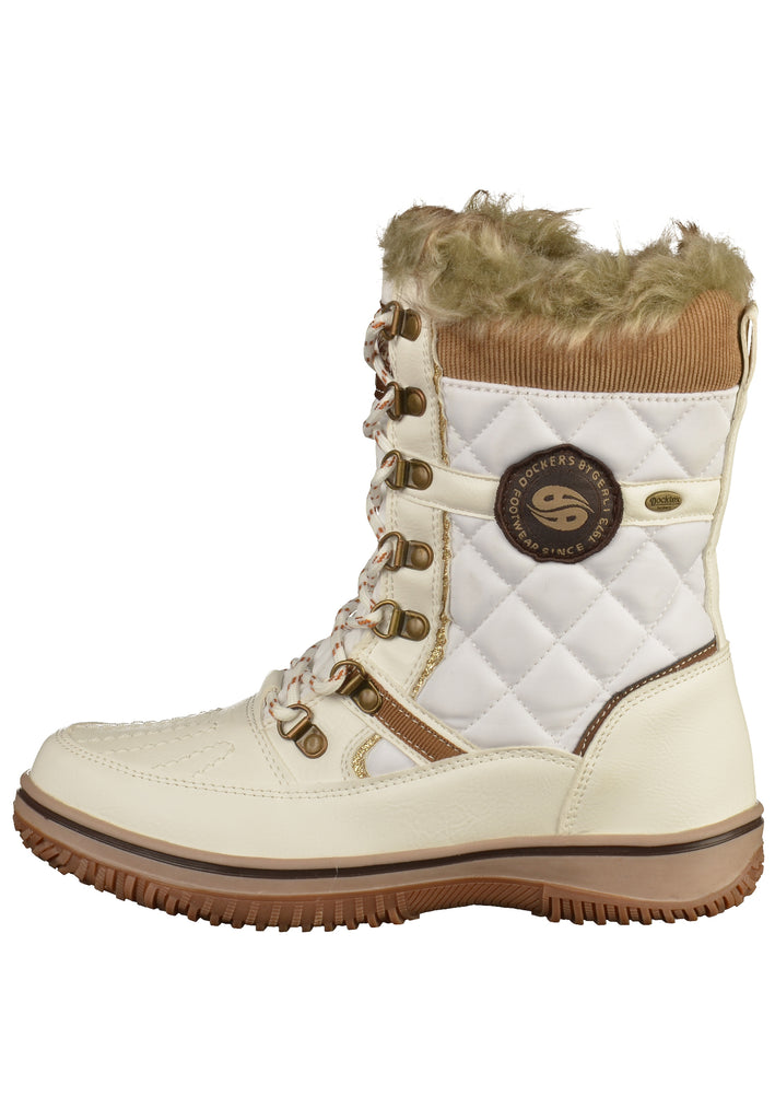 Dockers Stiefel Lederimitat/Textil Weiß Warmfutter - surf4shoes