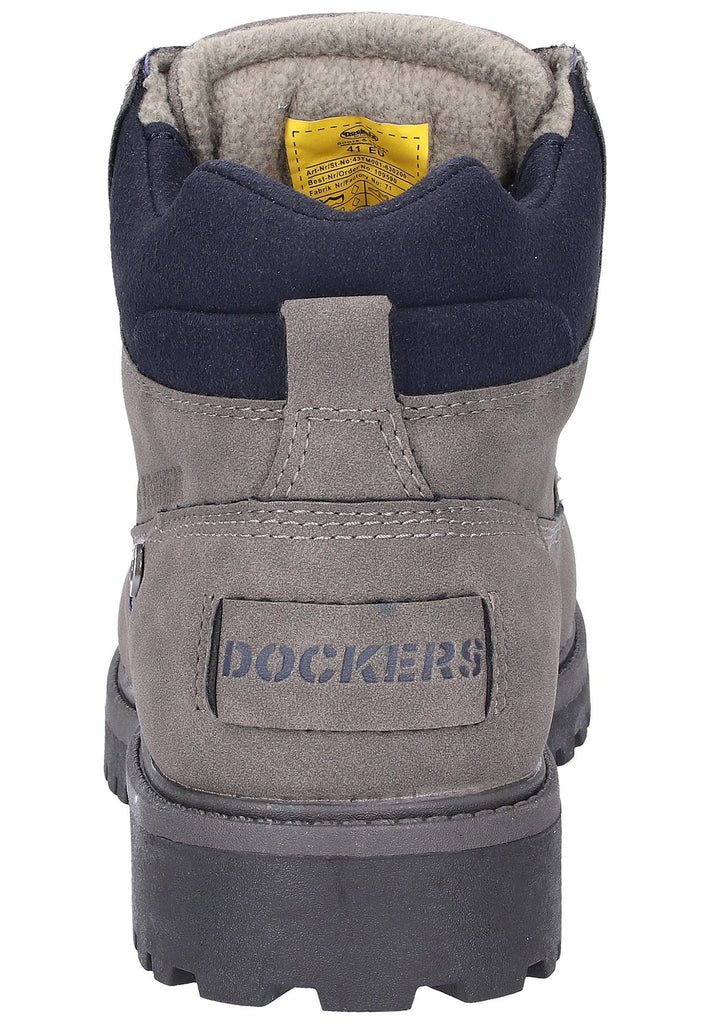 Dockers Stiefelette Lederimitat Dunkelgrau - surf4shoes
