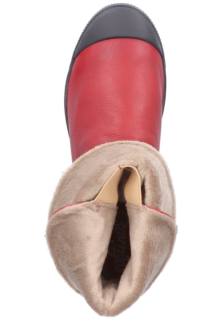softinos Stiefelette Leder Rot - surf4shoes