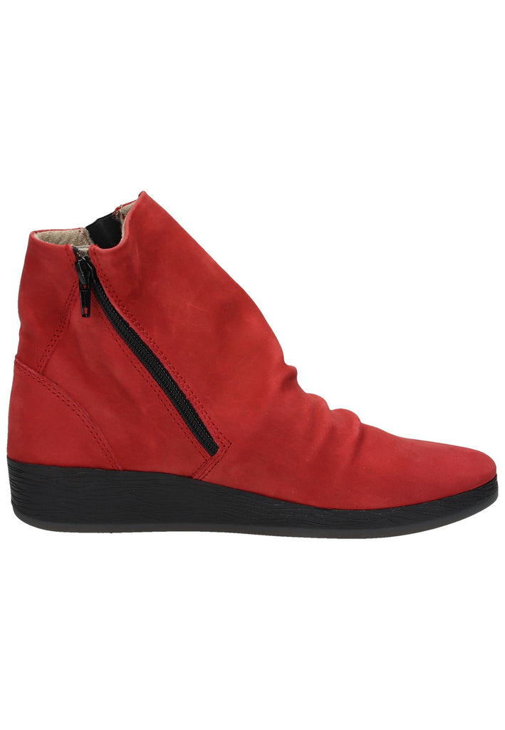 softinos Stiefelette Leder Rot - surf4shoes