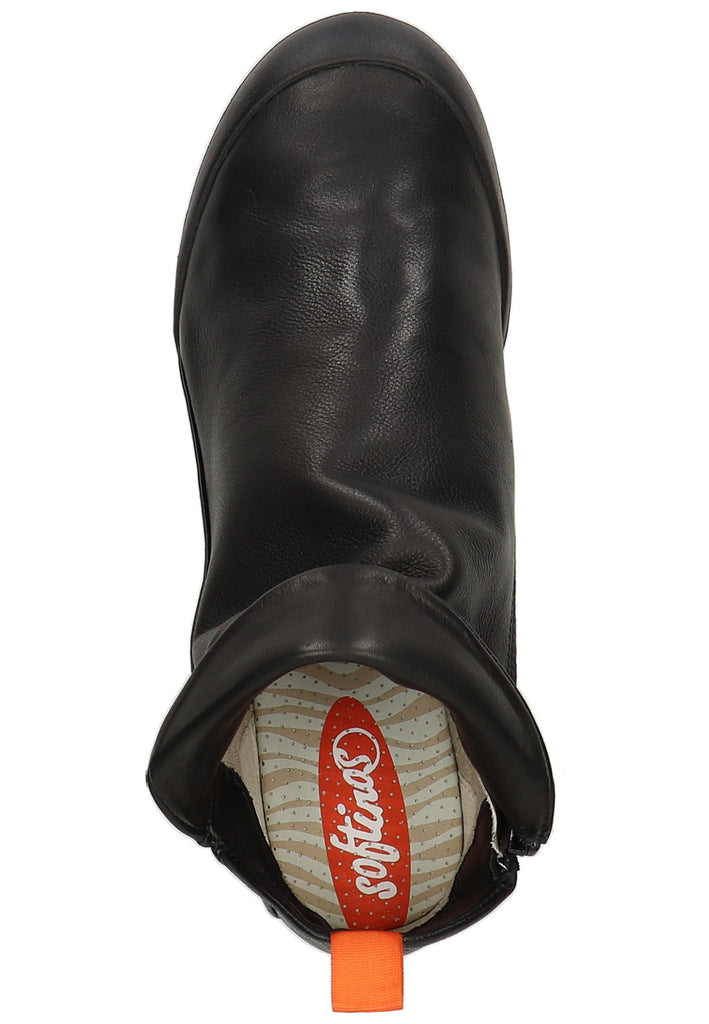 softinos Stiefelette Leder Schwarz - surf4shoes
