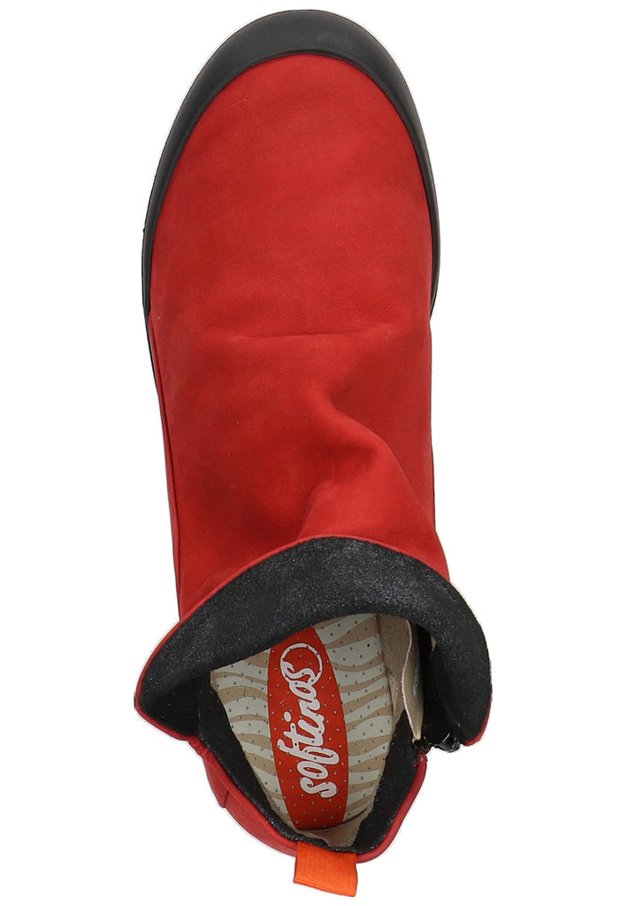softinos Stiefelette Leder Rot - surf4shoes