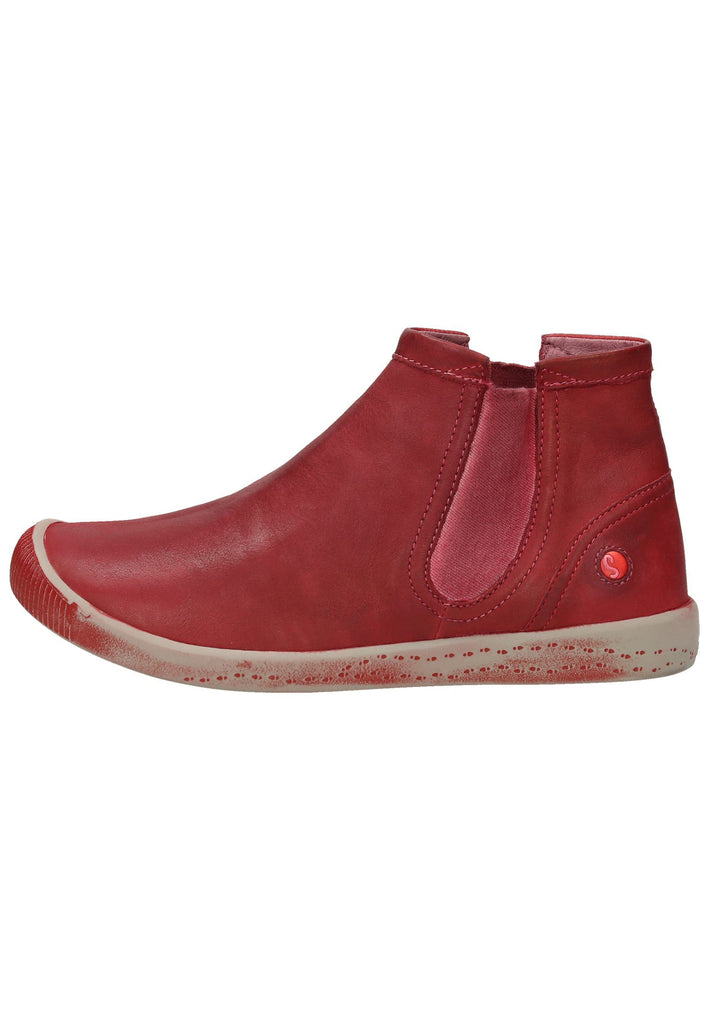 softinos Stiefelette Leder Rot - surf4shoes