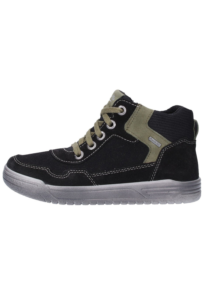 Superfit Stiefelette Leder/Textil Schwarz/Grün - surf4shoes