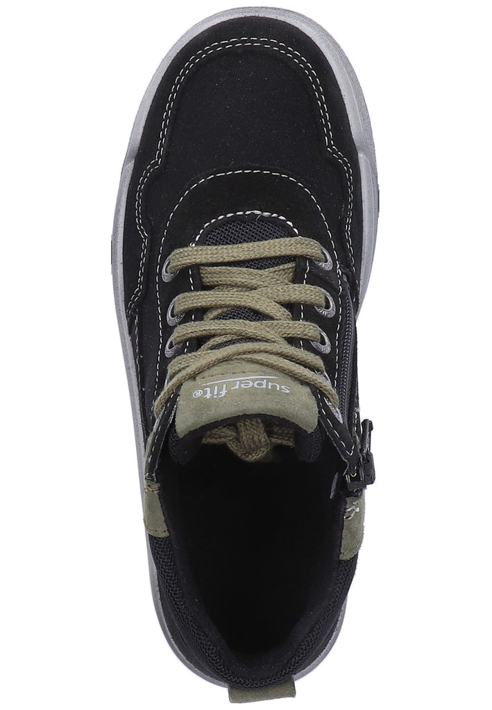 Superfit Stiefelette Leder/Textil Schwarz/Grün - surf4shoes
