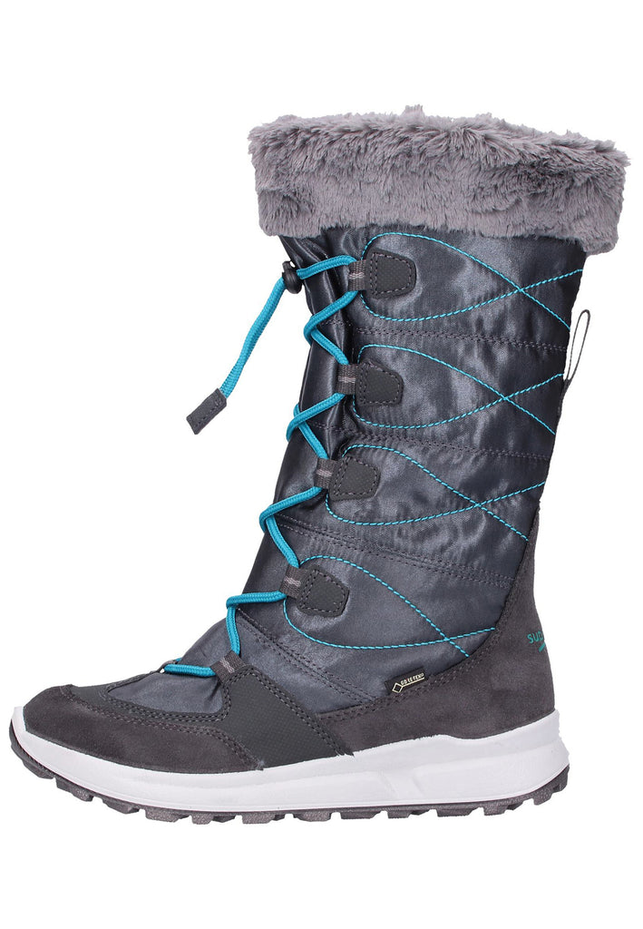 Superfit Stiefel Leder/Textil Grau - surf4shoes