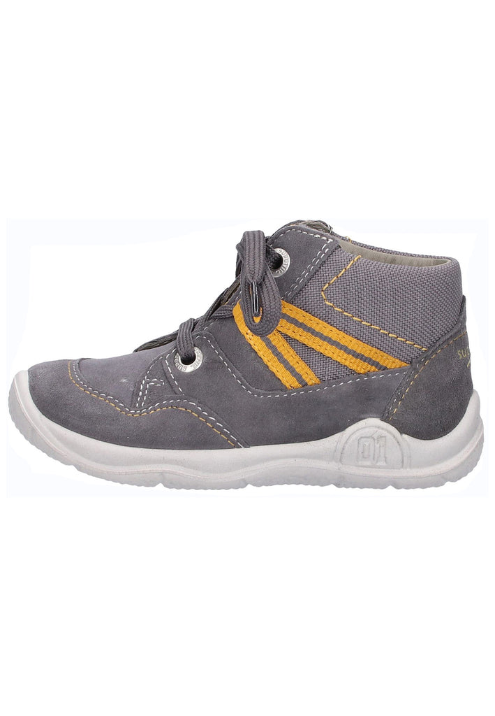 Superfit Sneaker Leder/Textil Grau/Gelb - surf4shoes