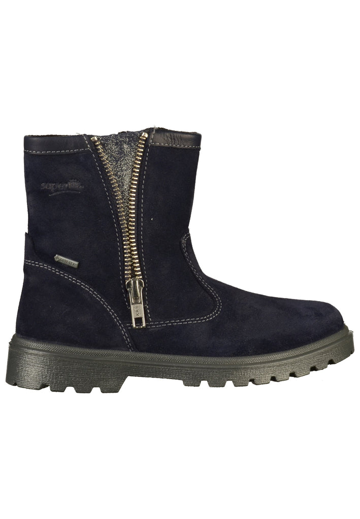 Superfit Stiefelette Veloursleder Blau - surf4shoes