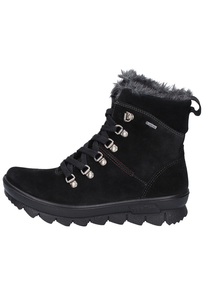 Legero Stiefelette Veloursleder Schwarz - surf4shoes