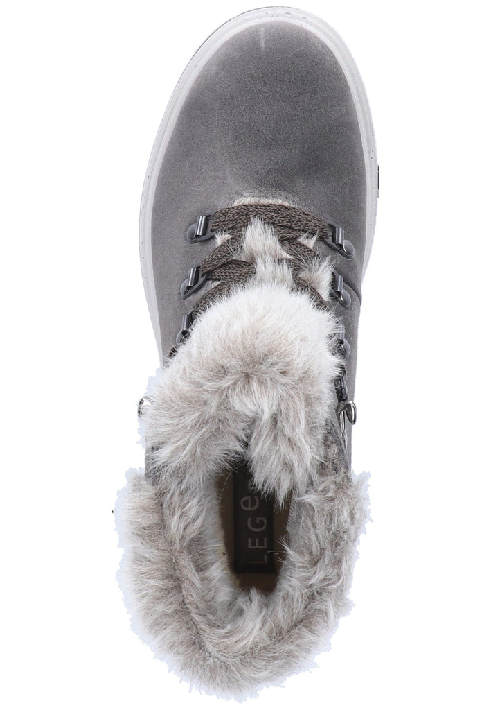 Legero Stiefelette Veloursleder/Textil Dunkelgrau Warmfutter - surf4shoes