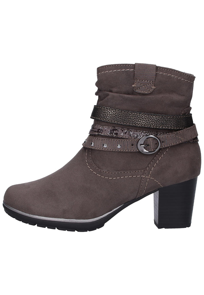 Jana Stiefelette Lederimitat/Textil Grau - surf4shoes