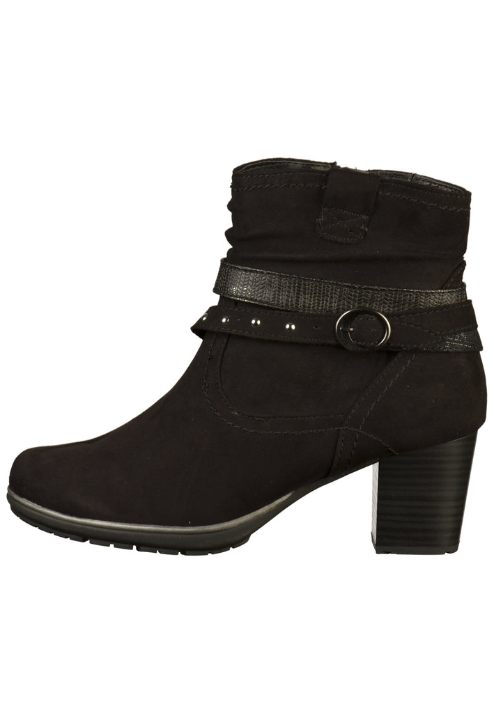 Jana Stiefelette Lederimitat/Textil Schwarz - surf4shoes