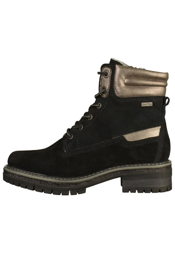 Jana Stiefelette Leder Schwarz - surf4shoes