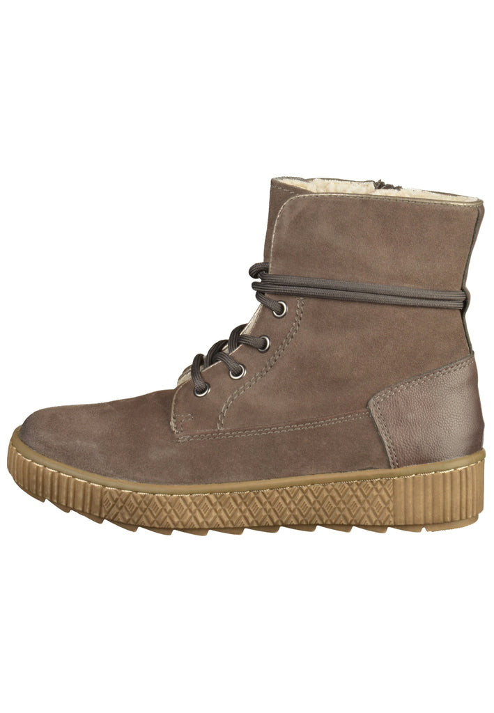 Jana Stiefelette Leder/Textil Braun - surf4shoes