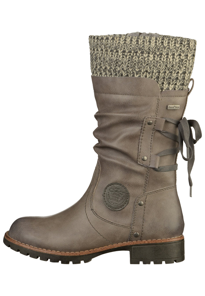 Jana Stiefel Lederimitat Grau - surf4shoes