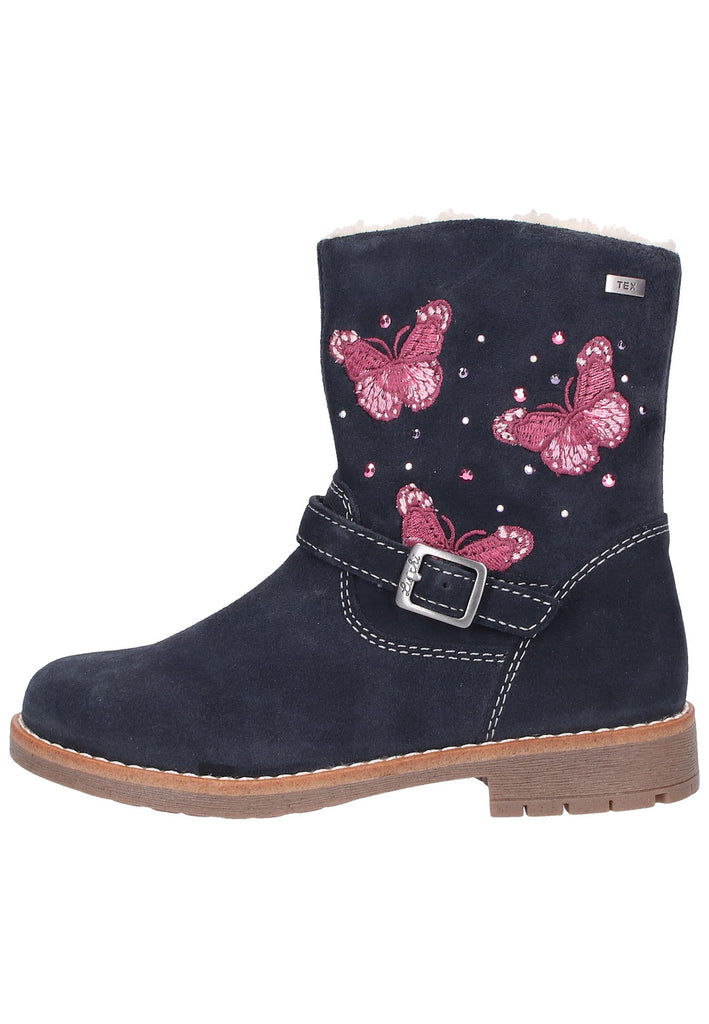 Lurchi Stiefel Leder Blau Warmfutter - surf4shoes