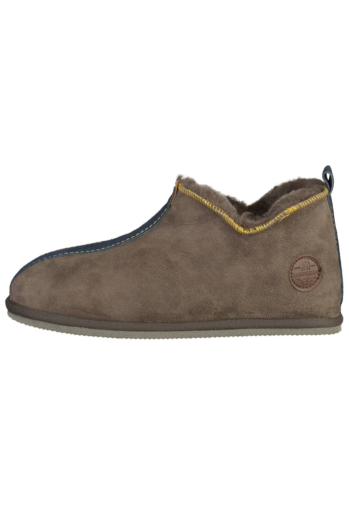 Shepherd Hausschuhe Leder Asphalt - surf4shoes