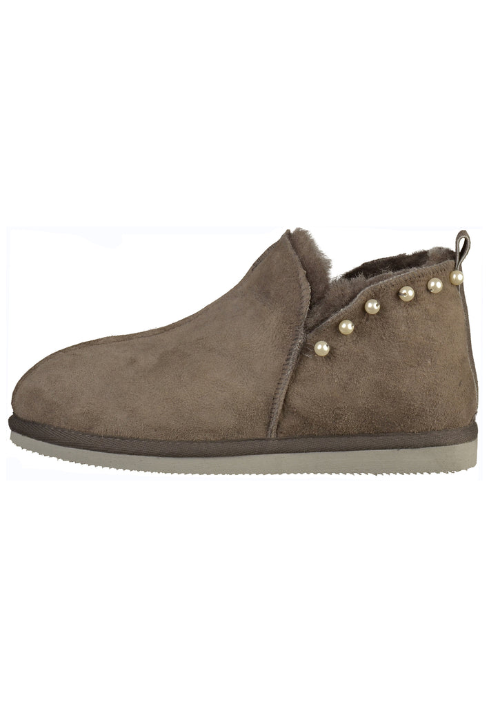 Shepherd Hausschuhe Leder Asphalt - surf4shoes