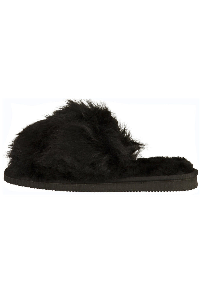 Shepherd Hausschuhe Leder Schwarz Warmfutter - surf4shoes