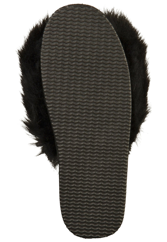 Shepherd Hausschuhe Leder Schwarz Warmfutter - surf4shoes