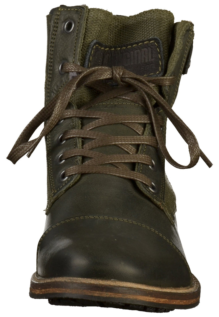 Bullboxer Stiefelette Leder Oliv - surf4shoes