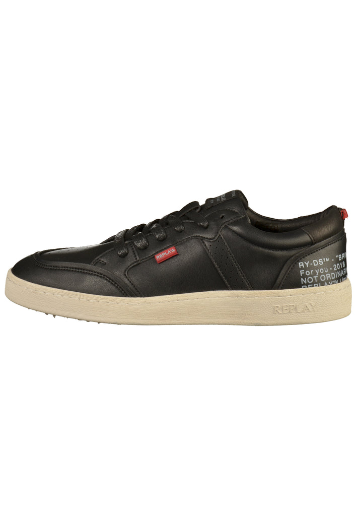 Replay Sneaker Leder Schwarz - surf4shoes