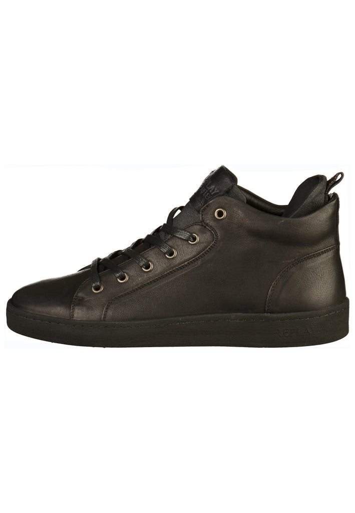 Replay Sneaker Leder Schwarz - surf4shoes