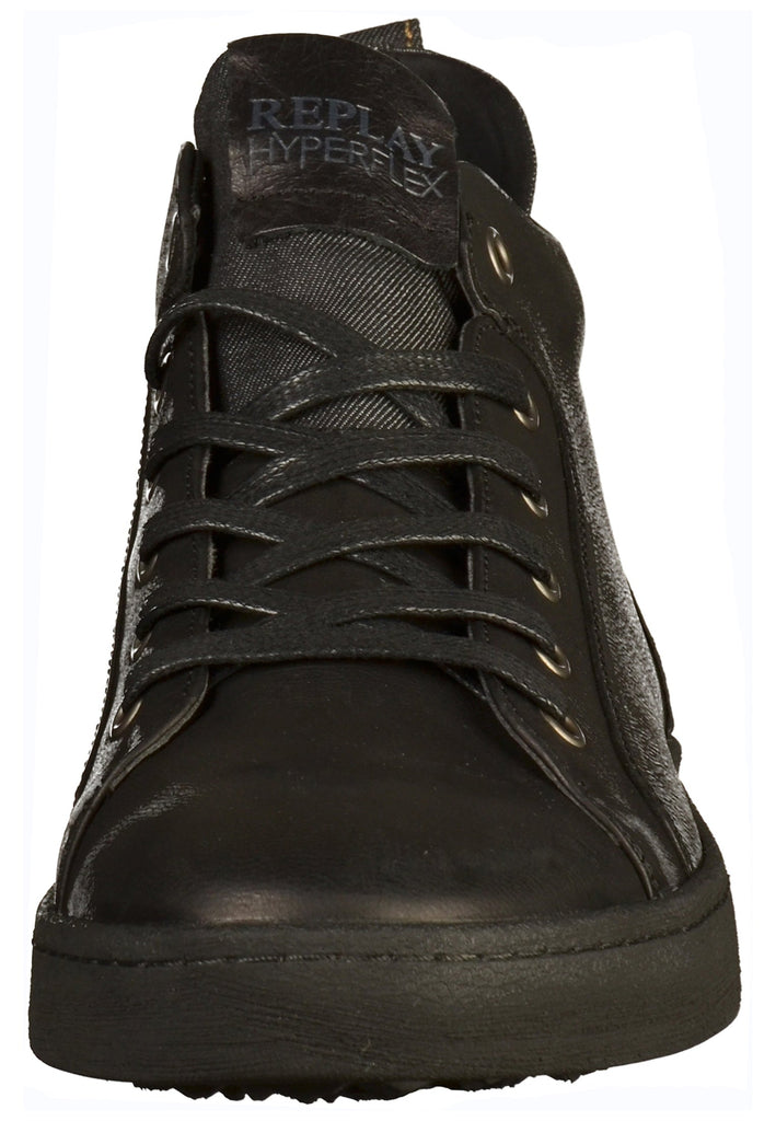 Replay Sneaker Leder Schwarz - surf4shoes
