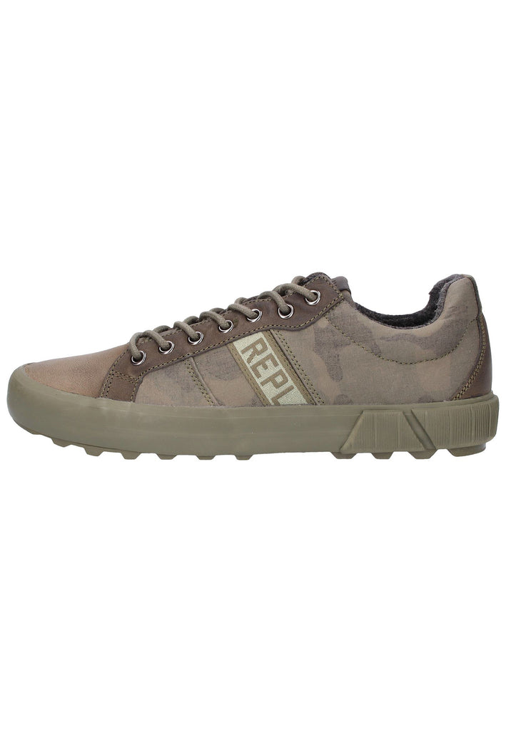 Replay Sneaker Leder/Textil Oliv - surf4shoes