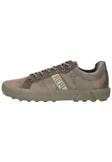 Replay Sneaker Leder/Textil Oliv - surf4shoes