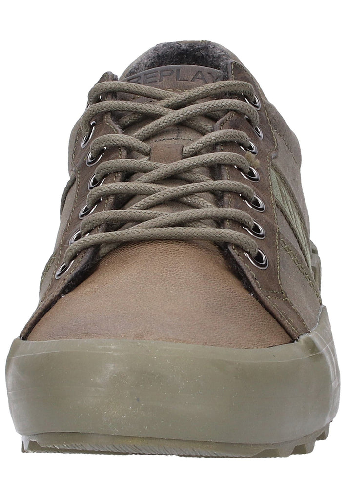 Replay Sneaker Leder/Textil Oliv - surf4shoes
