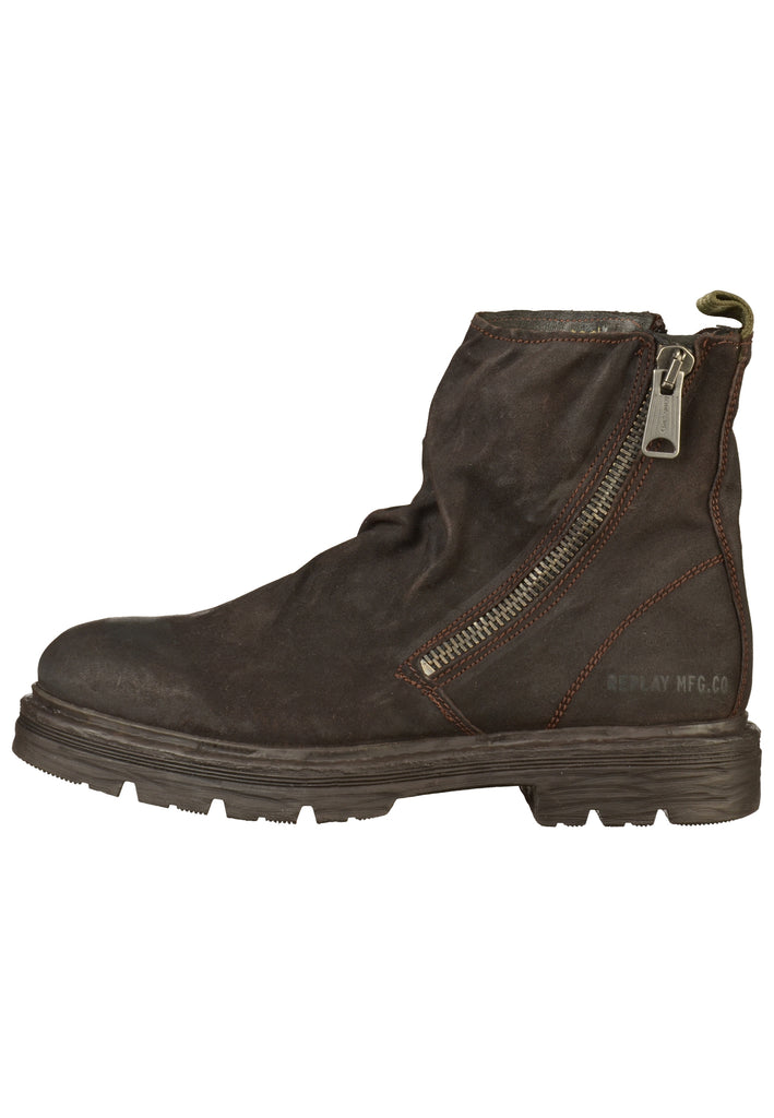 Replay Stiefelette Leder Dunkelbraun - surf4shoes