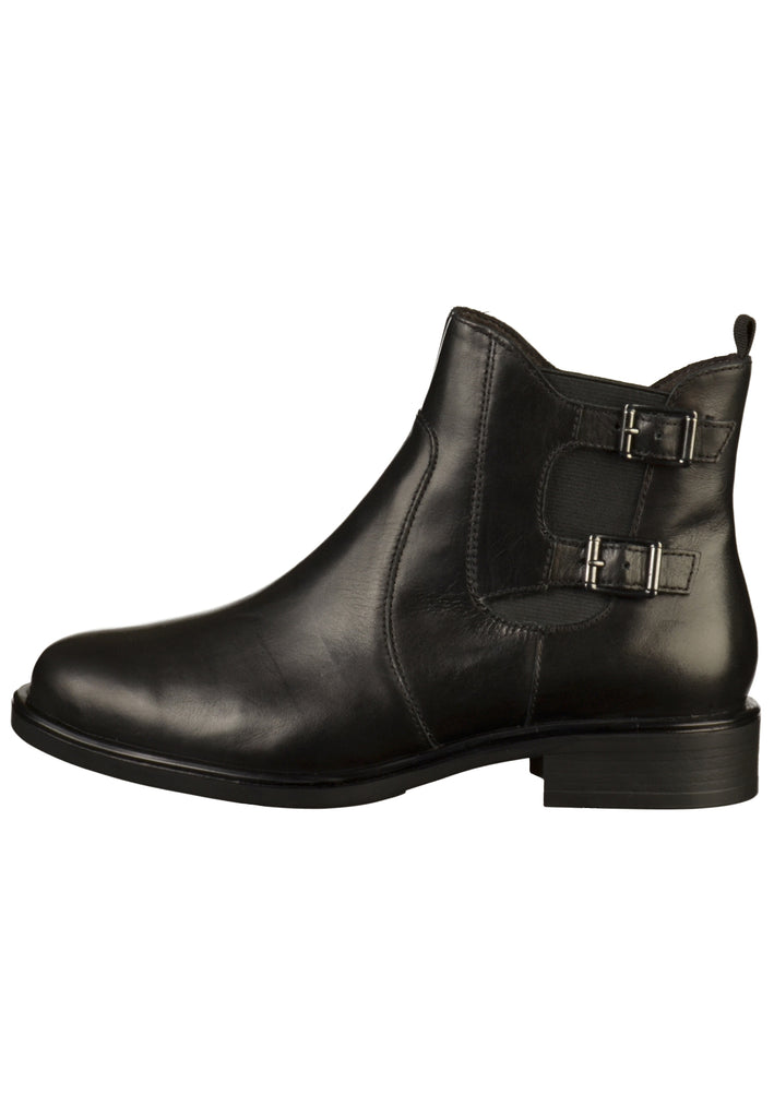 s.Oliver Stiefelette Leder Schwarz - surf4shoes