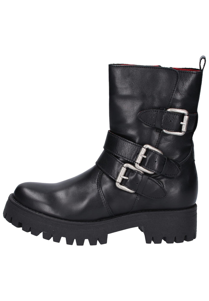 Buffalo Stiefelette Leder Schwarz - surf4shoes