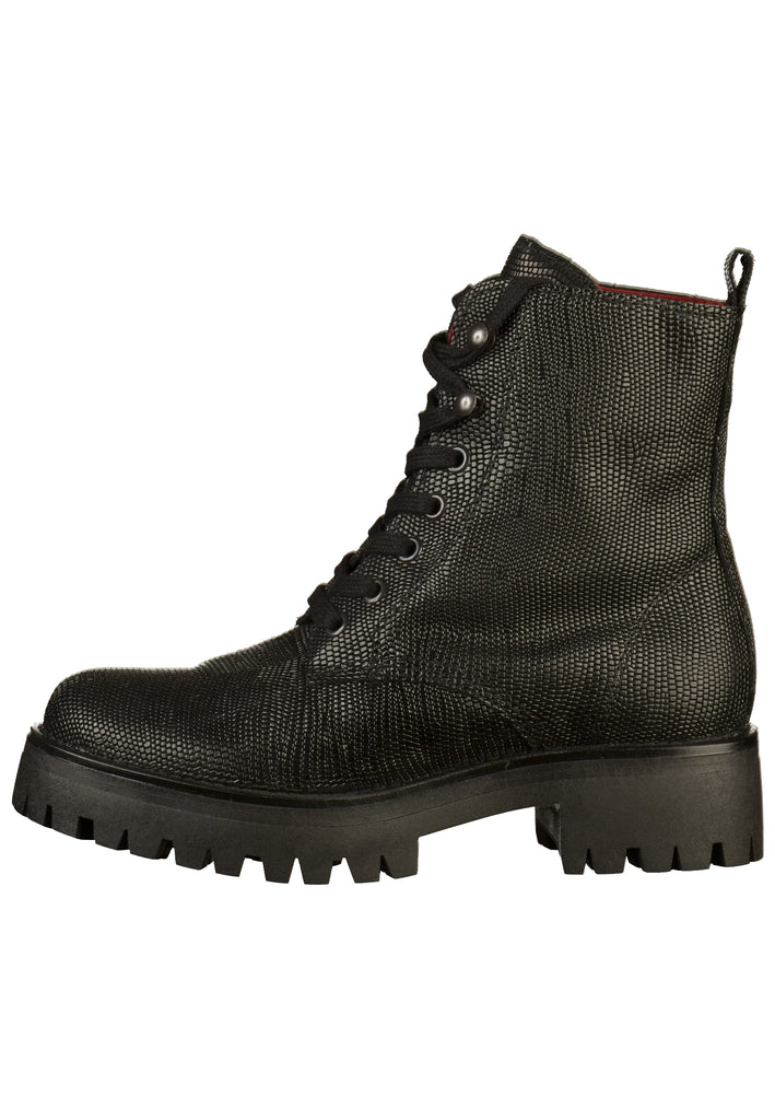 Buffalo Stiefelette Leder Schwarz - surf4shoes