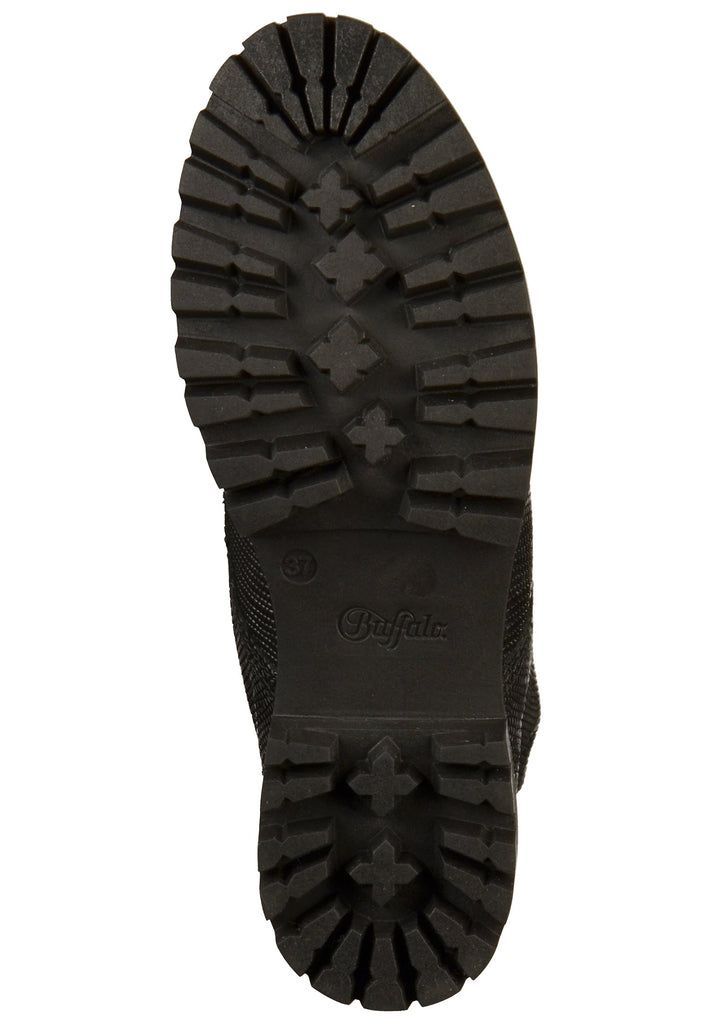 Buffalo Stiefelette Leder Schwarz - surf4shoes