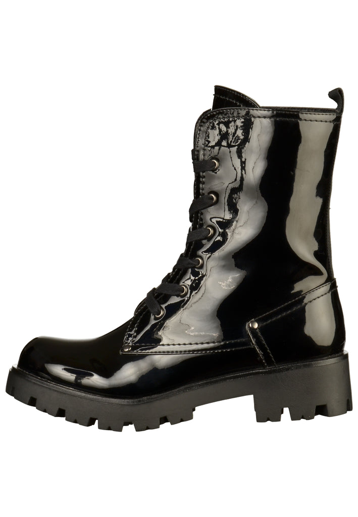 Buffalo Stiefelette Lederimitat Schwarz - surf4shoes
