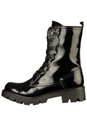 Buffalo Stiefelette Lederimitat Schwarz - surf4shoes