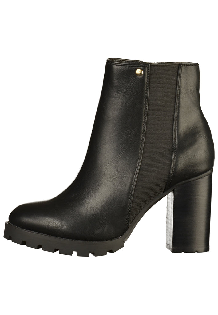Buffalo Stiefelette Lederimitat Schwarz - surf4shoes
