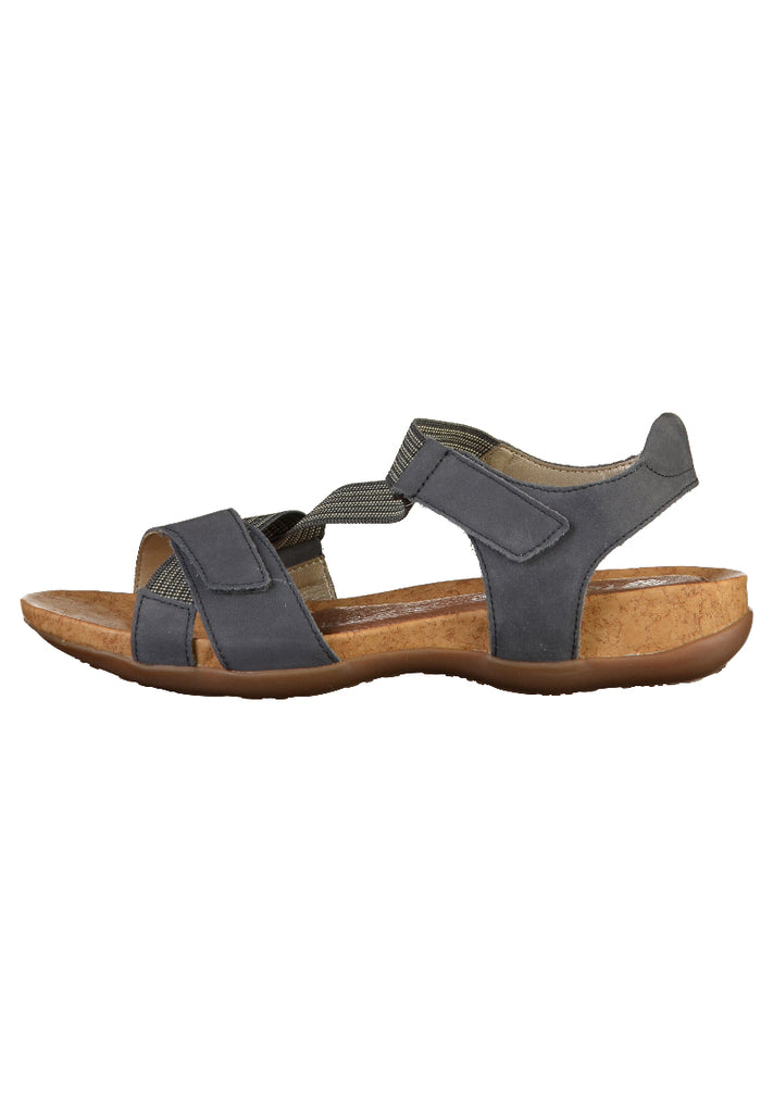 Remonte Sandalen Leder Blau - surf4shoes