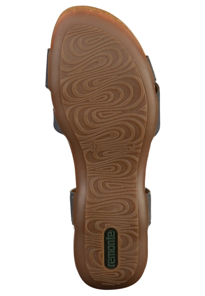 Remonte Sandalen Leder Blau - surf4shoes