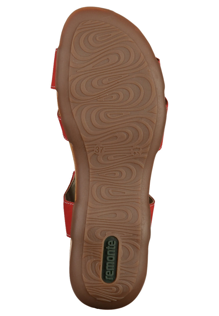 Remonte Sandalen Leder Rot - surf4shoes