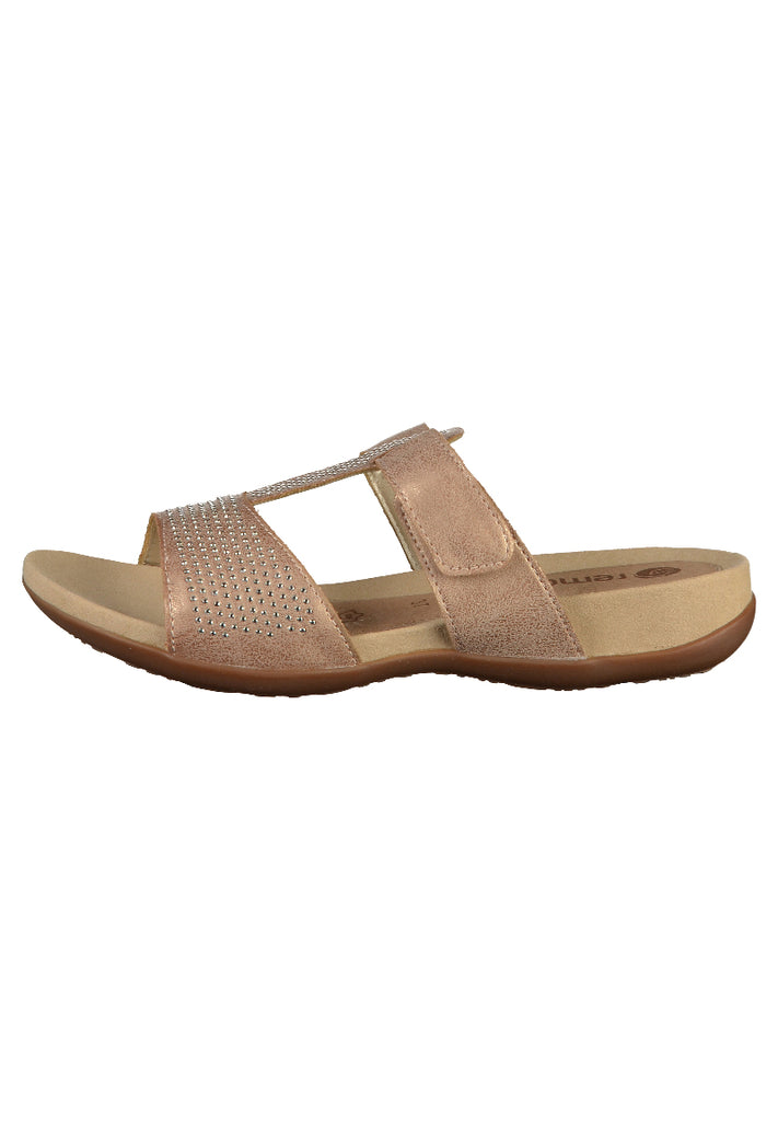 Remonte Pantoletten Leder Rosa - surf4shoes