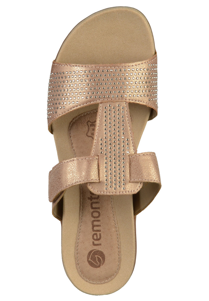 Remonte Pantoletten Leder Rosa - surf4shoes