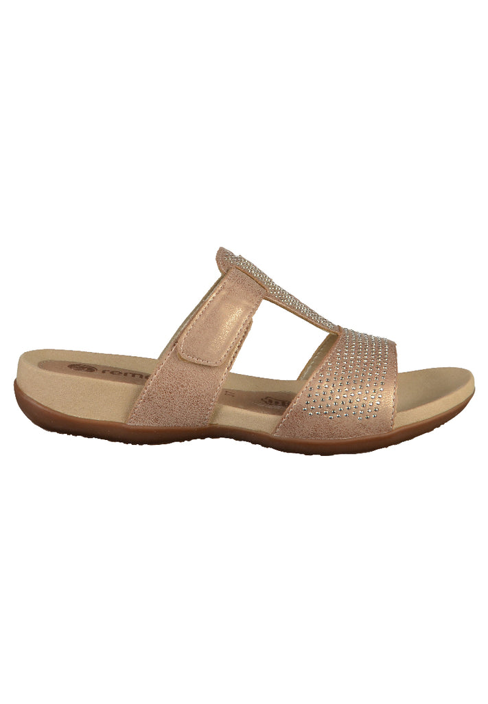 Remonte Pantoletten Leder Rosa - surf4shoes