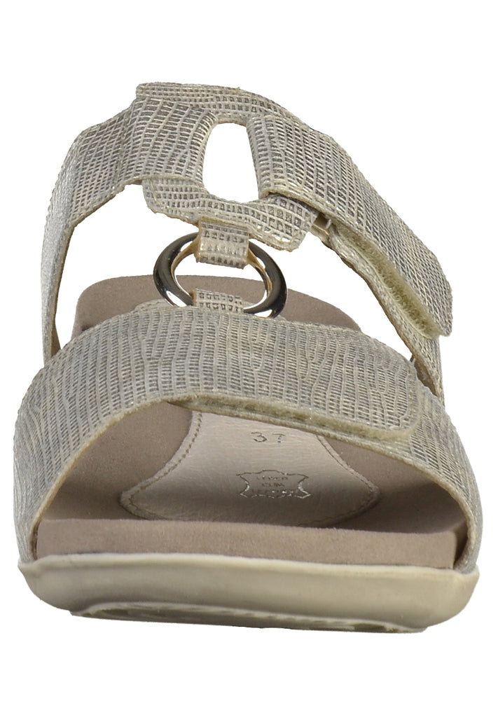 Remonte Pantoletten Leder Silber - surf4shoes