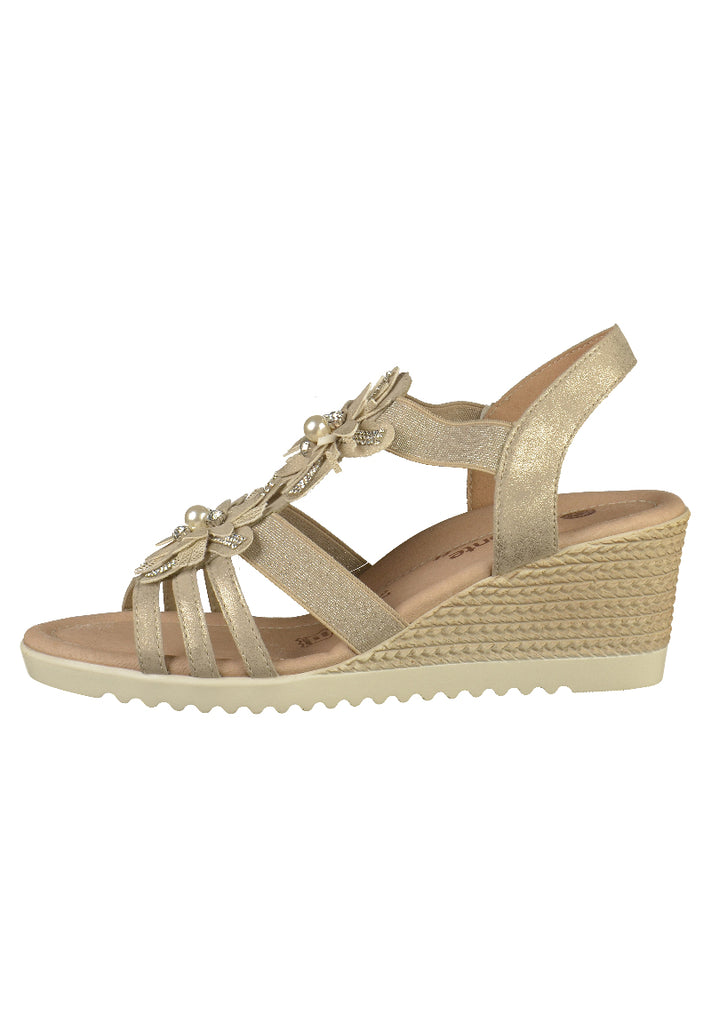 Remonte Sandalen Lederimitat Beige - surf4shoes