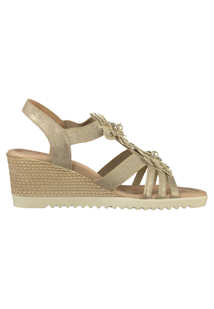 Remonte Sandalen Lederimitat Beige - surf4shoes