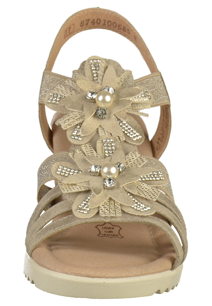 Remonte Sandalen Lederimitat Beige - surf4shoes